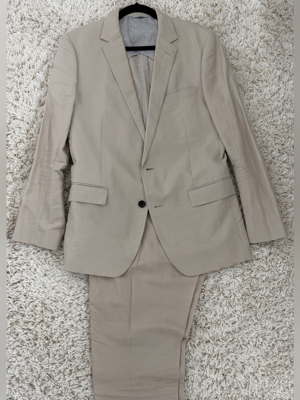 Bonobos Light Beige Two-Piece Suit - Tailored Blazer & Trousers
